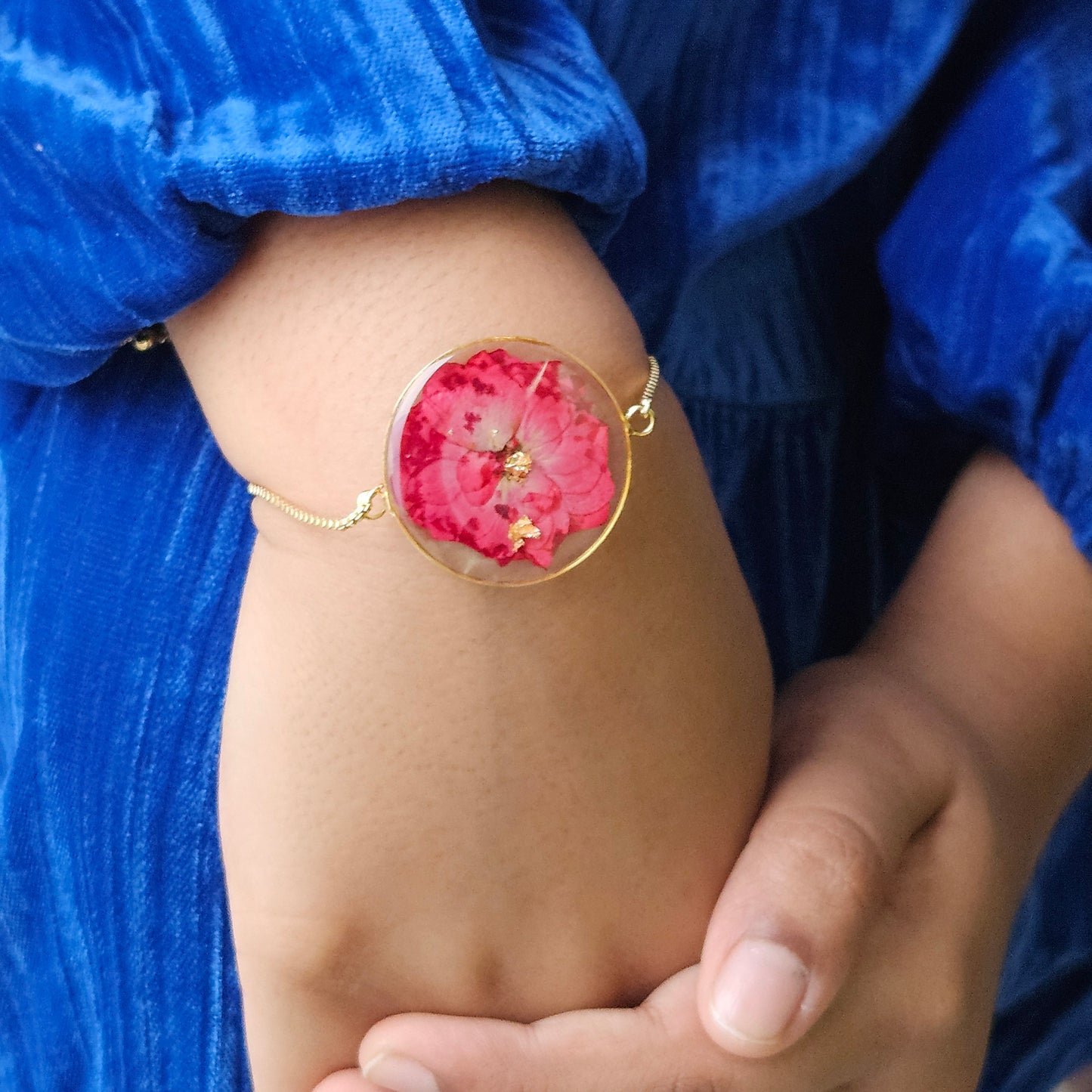 Rose Bracelet | Real Flower Jewellery | Real Rose Bracelet | Elnorah Jewellery