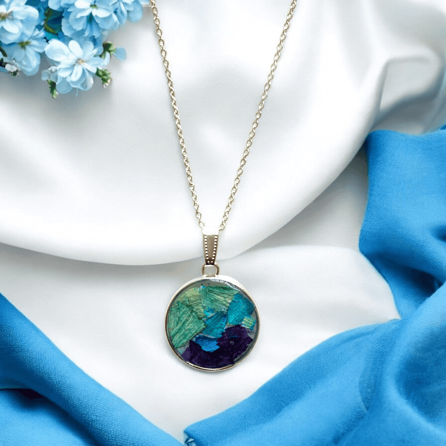 Blissful Orchid Pendant | Real Flower Jewellery | Botanical Necklace | Orchid | Elnorah Jewellery