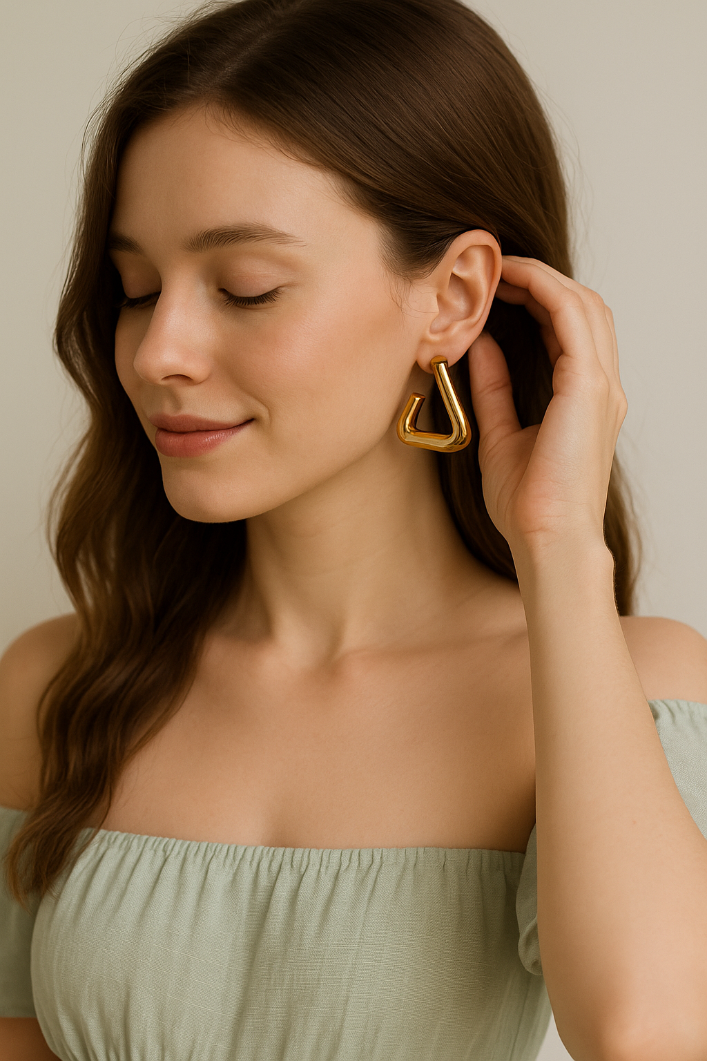 Bold Edge Hoops | Hoop Earrings for Women | Waterproof Jewellery for Women
