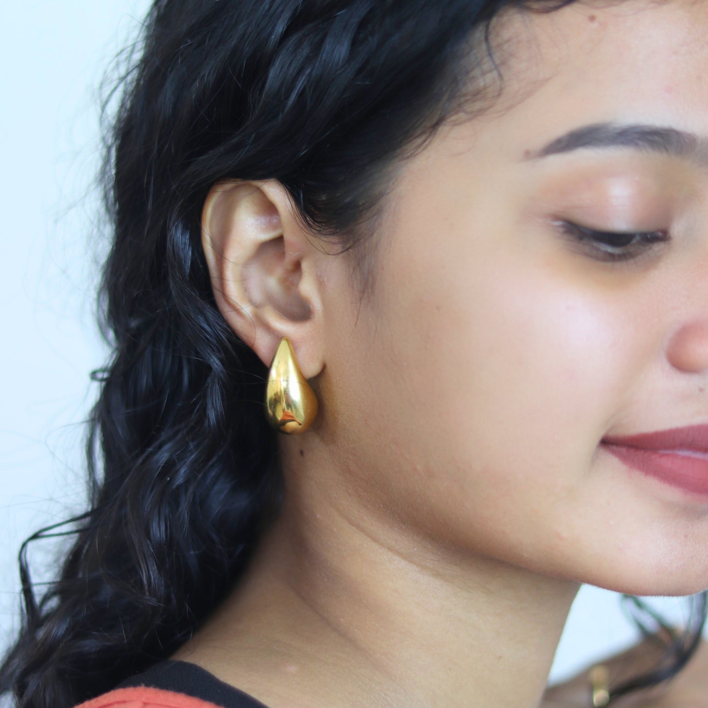 Celestial Curve Earrings | Waterproof Earrings for Women | Elnorah Jewellery