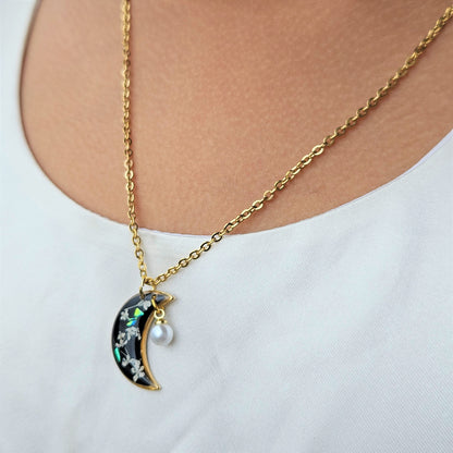 Celestial Moon Necklace | Real Flower Jewellery