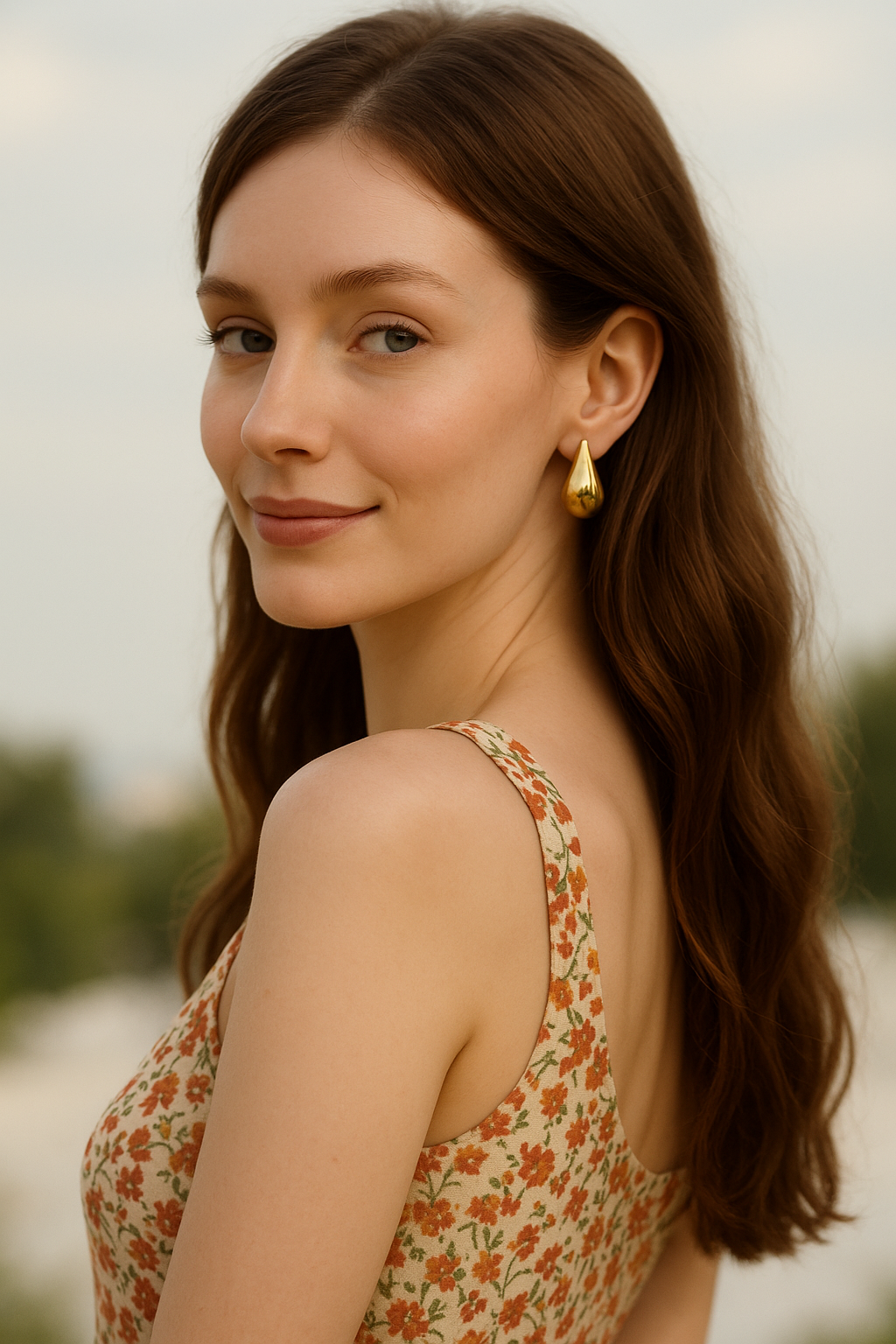 Celestial Curve Earrings | Waterproof Earrings for Women | Elnorah Jewellery
