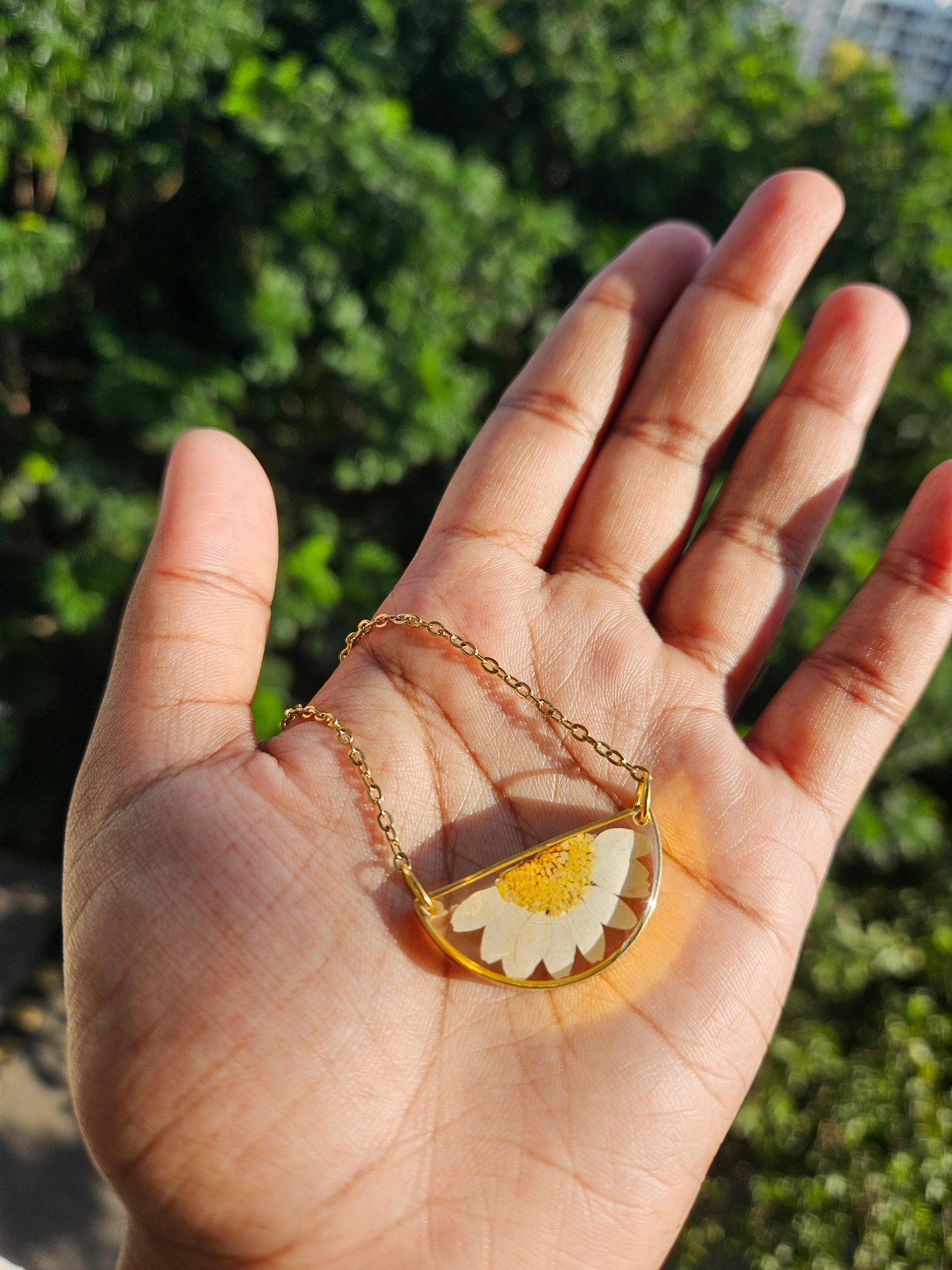 Daisy Crescent Necklace | Jewellery for Women | Floral Necklace for women | Gifts for women