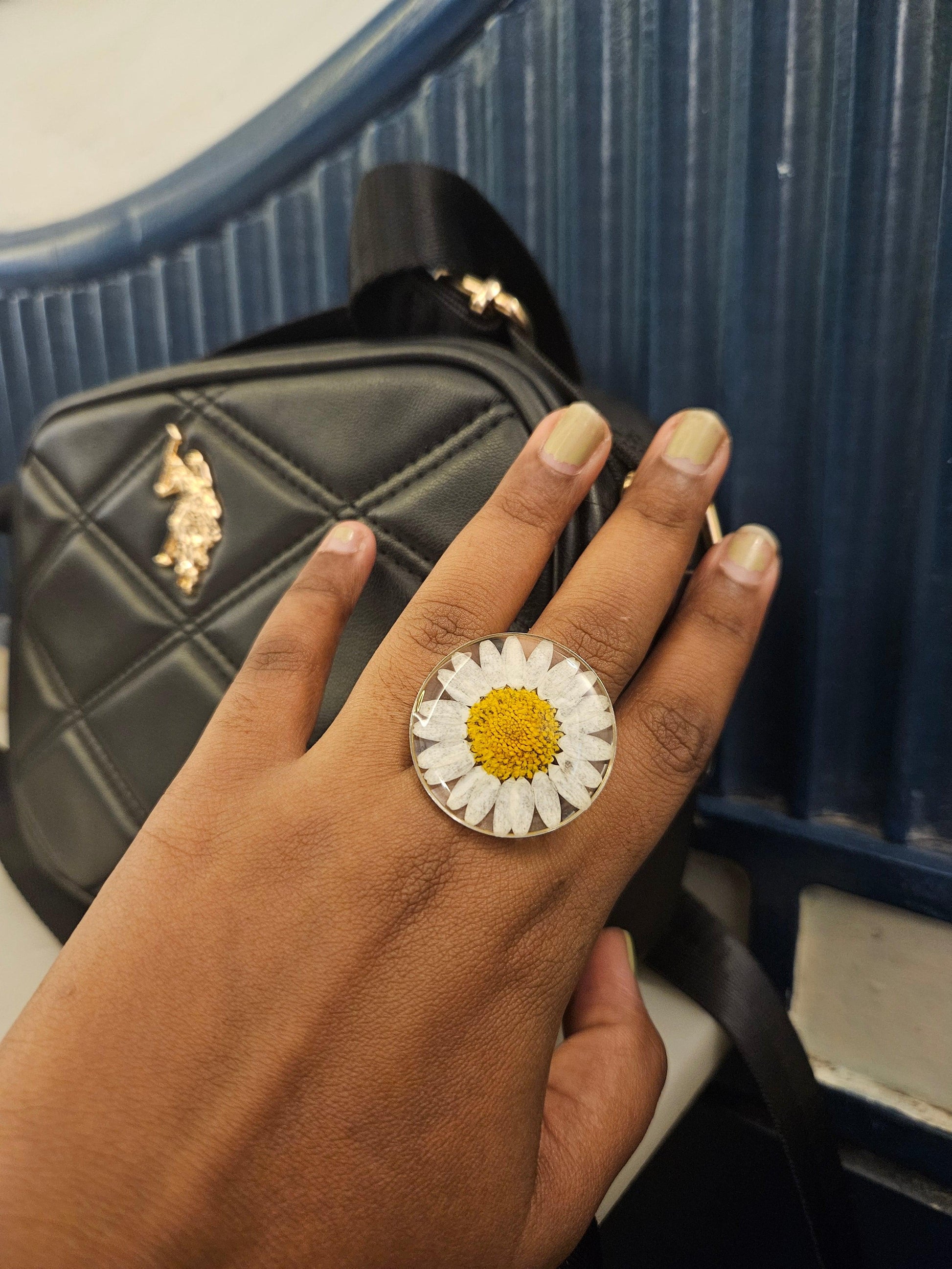 Daisy Ring | Gifts for Women | Ring | Real Flower Jewellery for Women | Elnorah