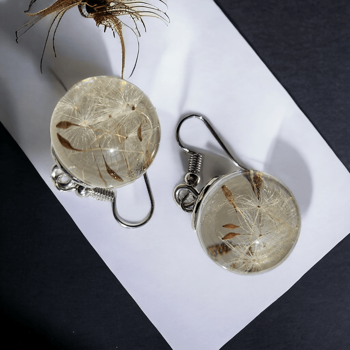 Dandelion Pendant | Real Flower Jewellery | Dandelion Earrings | Dandelion Jewellery Set | Elnorah Jewellery