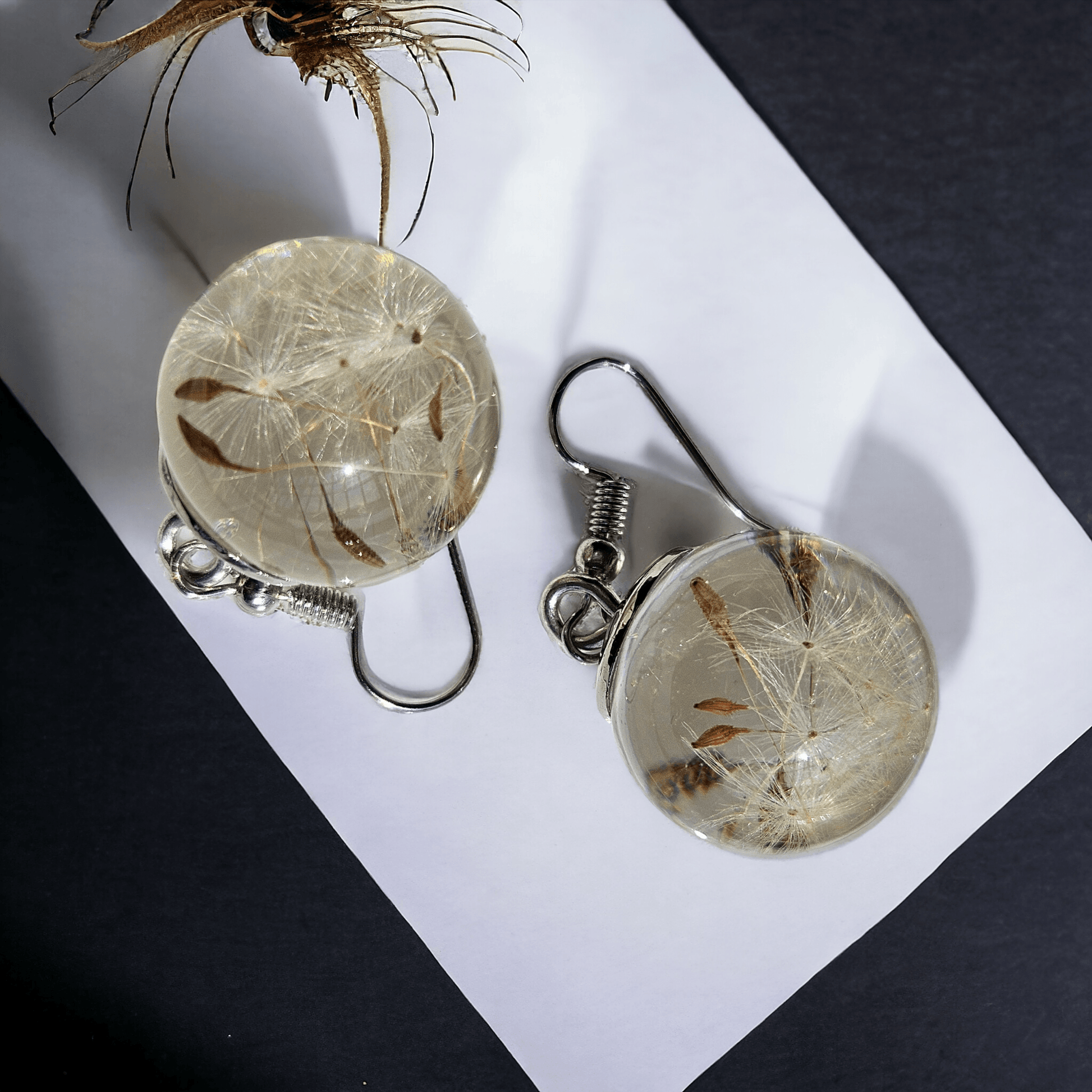 Dandelion Pendant | Real Flower Jewellery | Dandelion Earrings | Dandelion Jewellery Set | Elnorah Jewellery