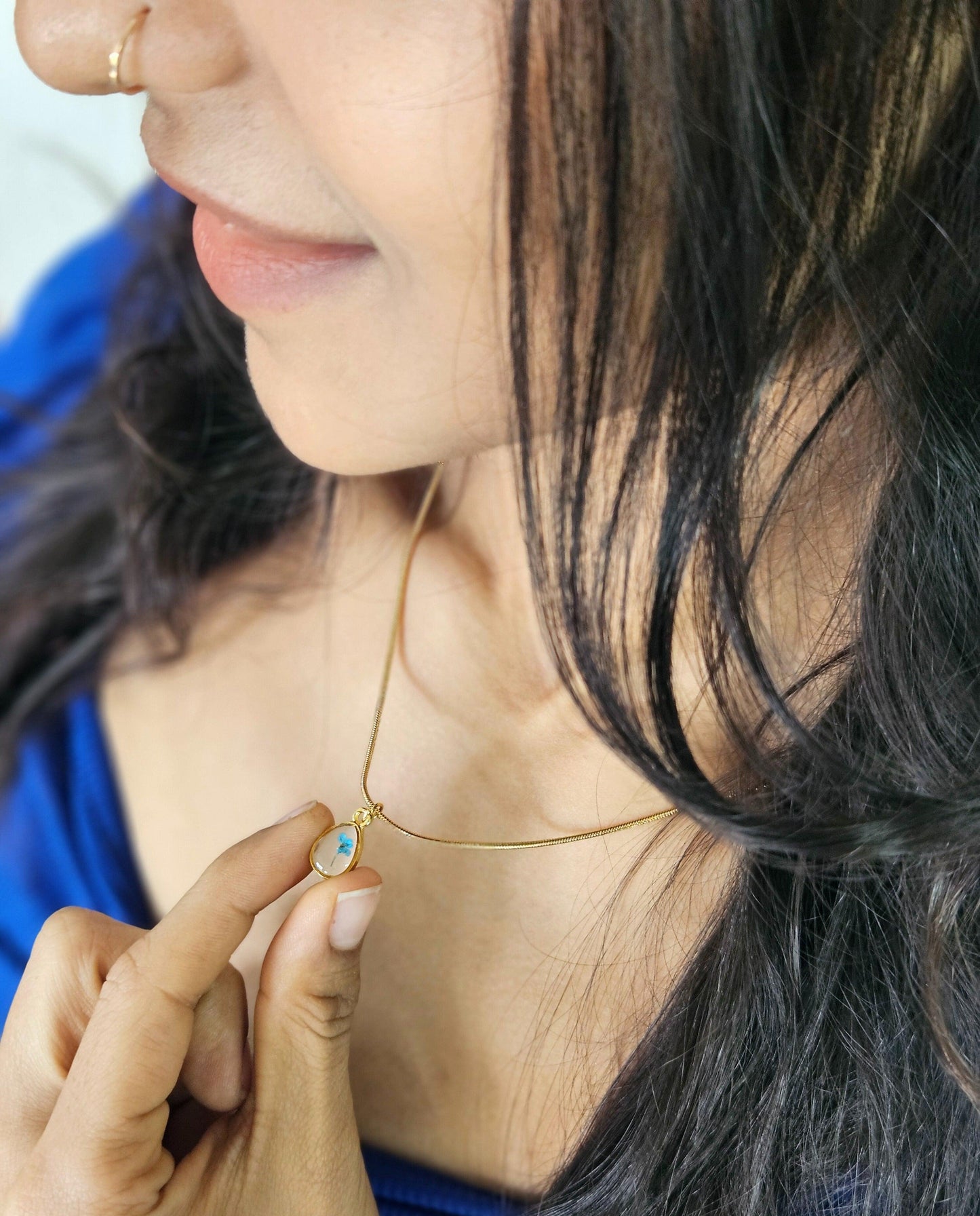 Elegant Teardrop Real Lace Necklace