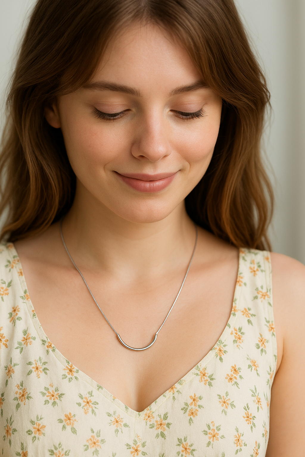 Eternal Curve Pendant | Waterproof stainless steel necklace for women