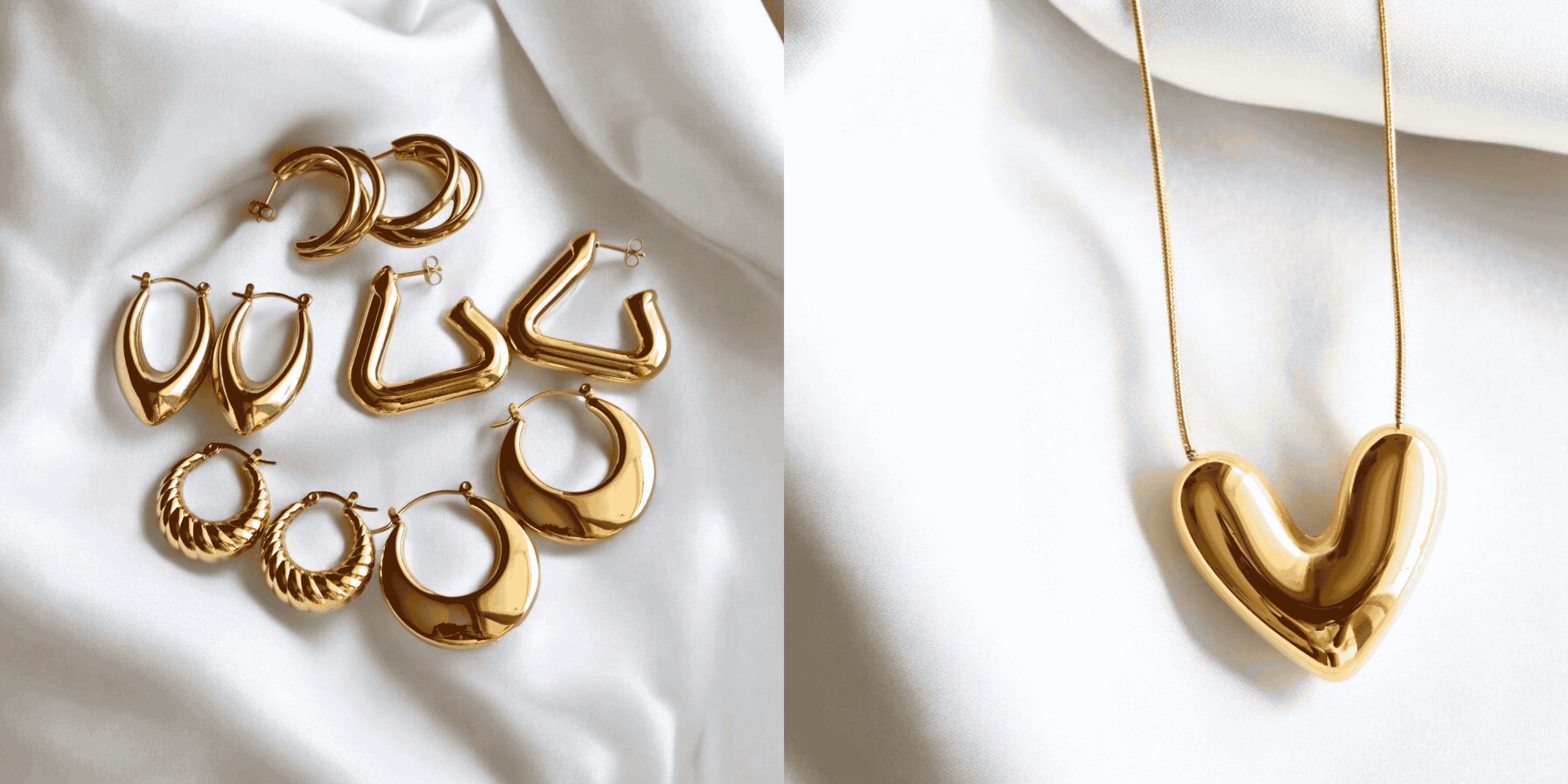 Waterproof Jewellery for Women | Necklace, Earrings for Women | 18K PVD Gold plated
