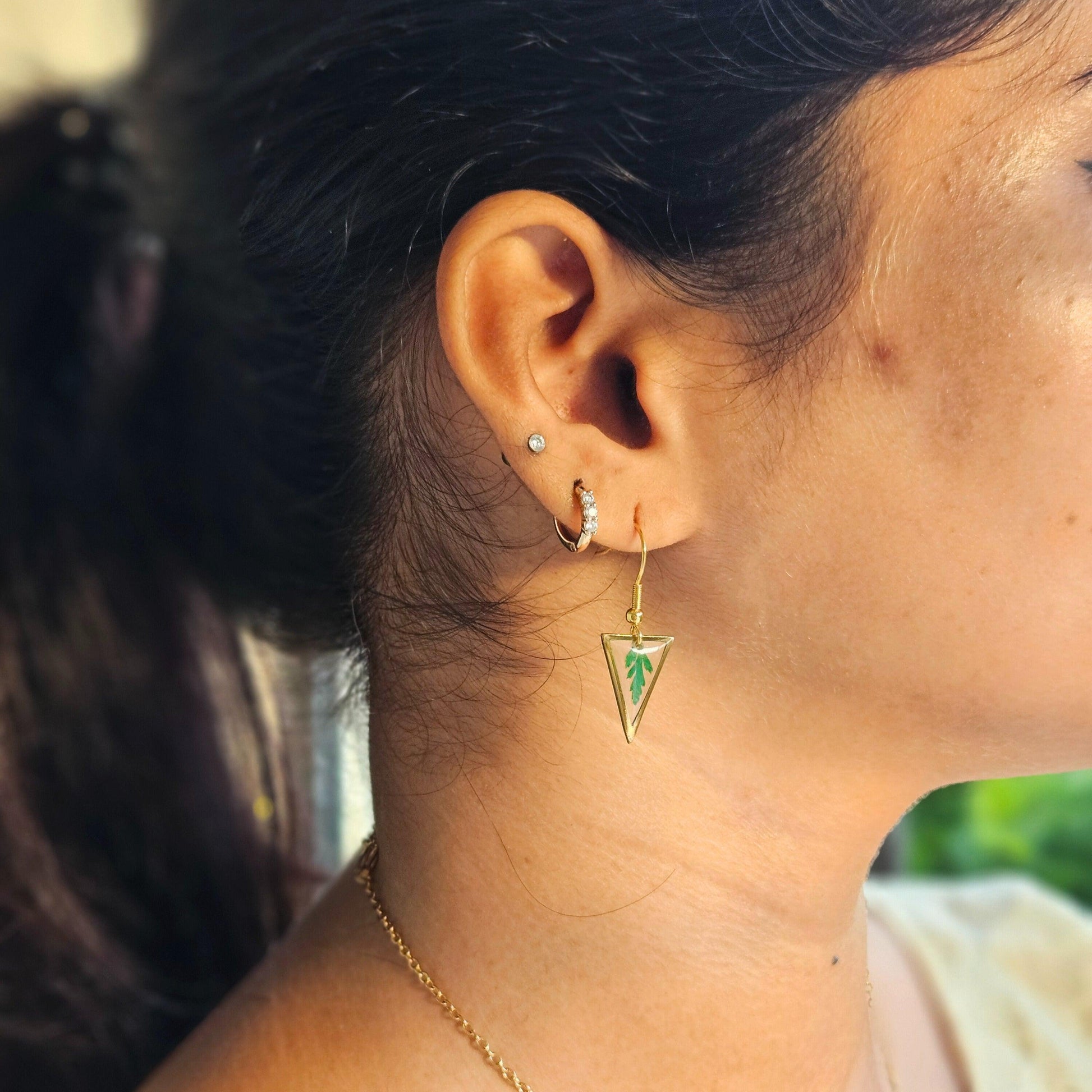 Fern Earrings | Real Flower Jewellery | Elnorah Jewellery | Fern | Gifts for women | Earrings for women | Minimalistic