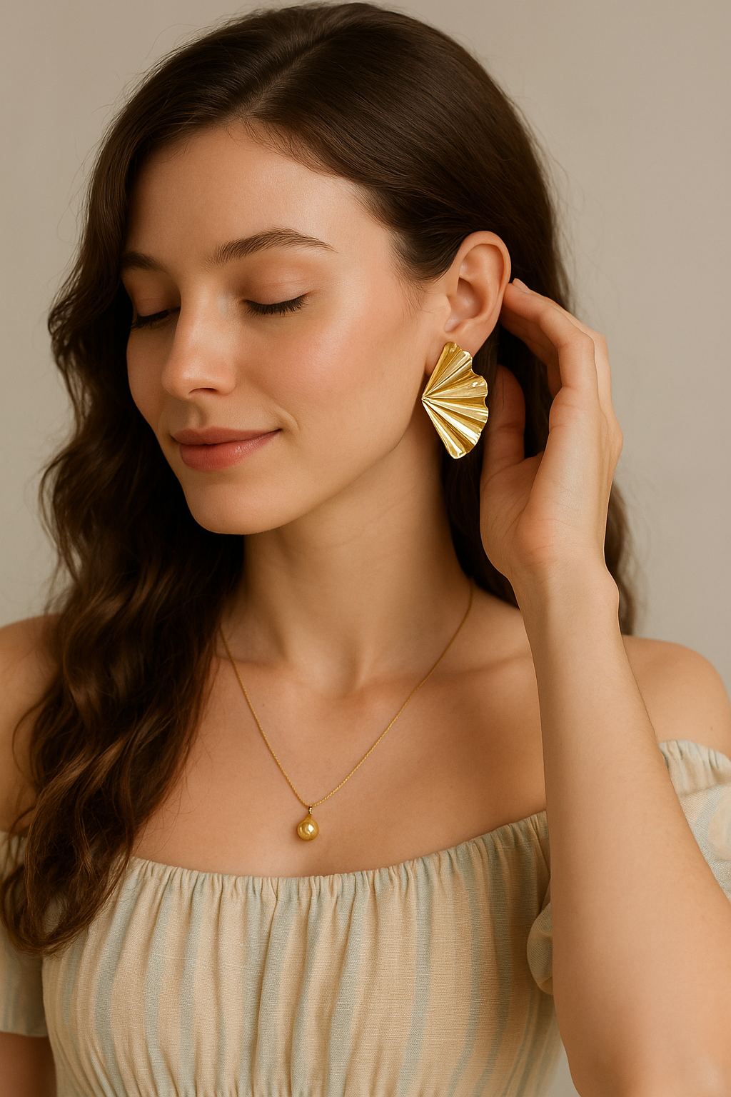 Glided seashell earrings | Waterproof stainless steel earrings for women | Shell earrings