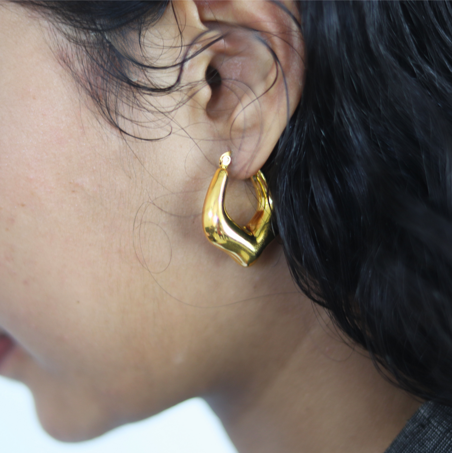 Golden Mirage Hoop Earrings | Waterproof Hoop Earrings for women