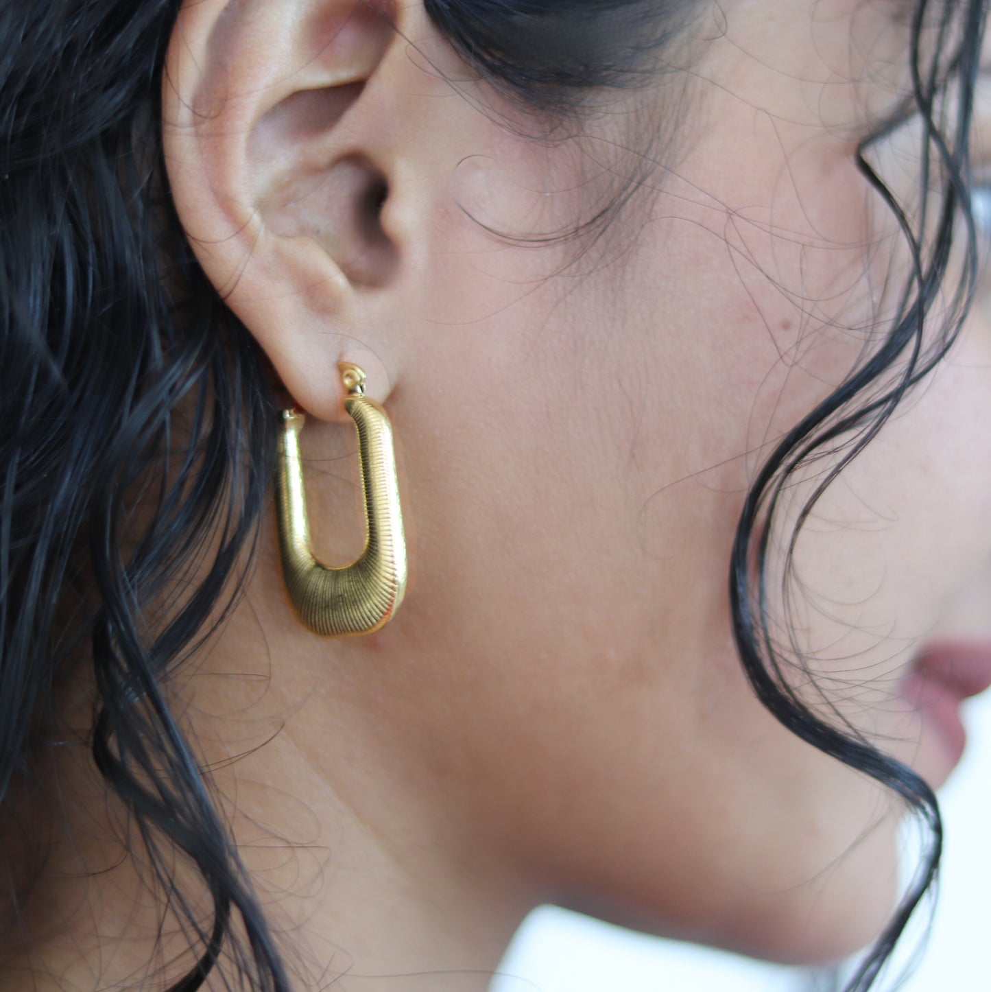 Golden Radiance Hoops | Fashion Hoop Earrings for Women | Waterproof Earrings set
