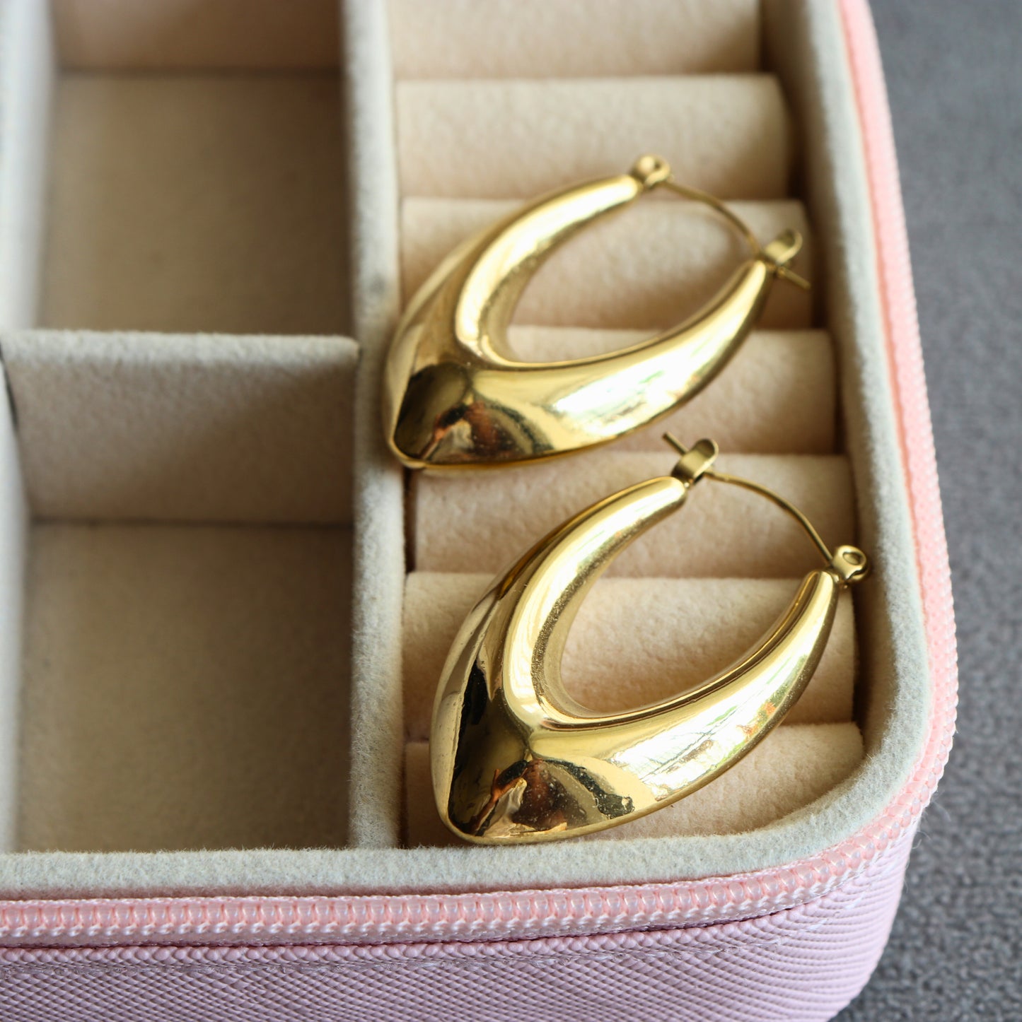 Golden Eclipse Hoops | Waterproof Hoop Earrings for Women | Fashion earrings