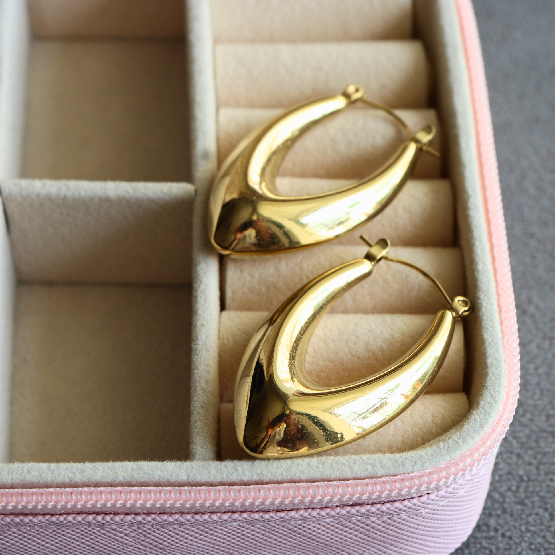 Golden Eclipse Hoops | Waterproof Hoop Earrings for Women | Fashion earrings