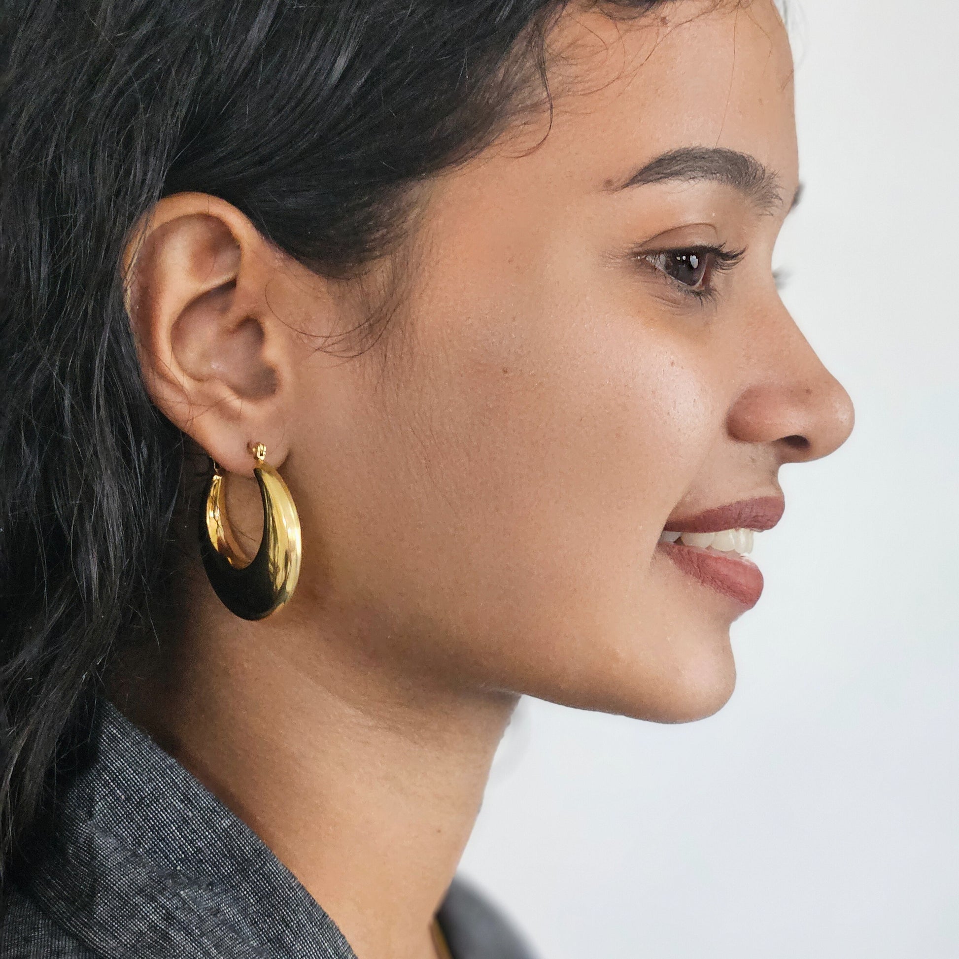 Lunar Luxe Hoops | Fashion Earrings for Women | Waterproof Jewellery