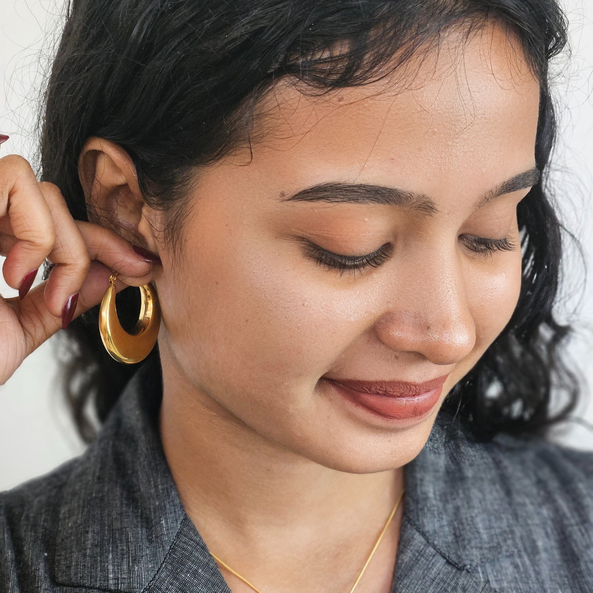 Lunar Luxe Hoops | Fashion Earrings for Women | Waterproof Jewellery