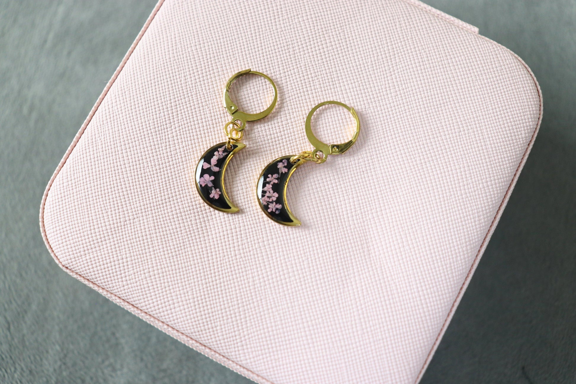 Moon Earrings | Earrings for women | Floral Earrings | Valentines day gift | Gift for women