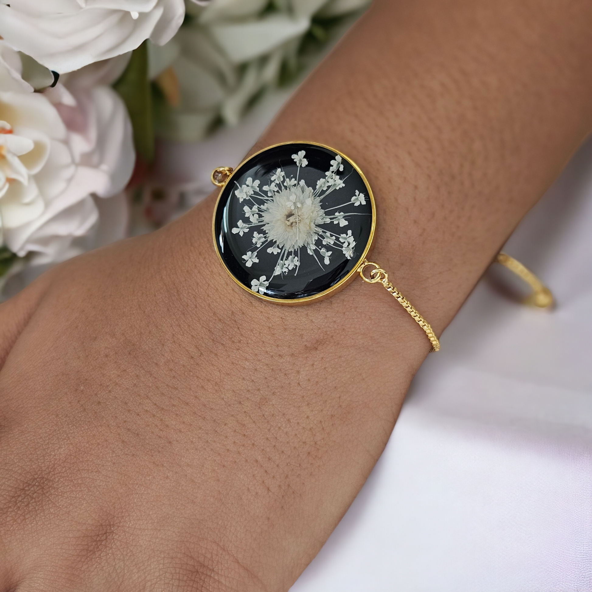 Mystique Petal Fusion Bracelet | Real Flower Jewellery | Elnorah Jewellery