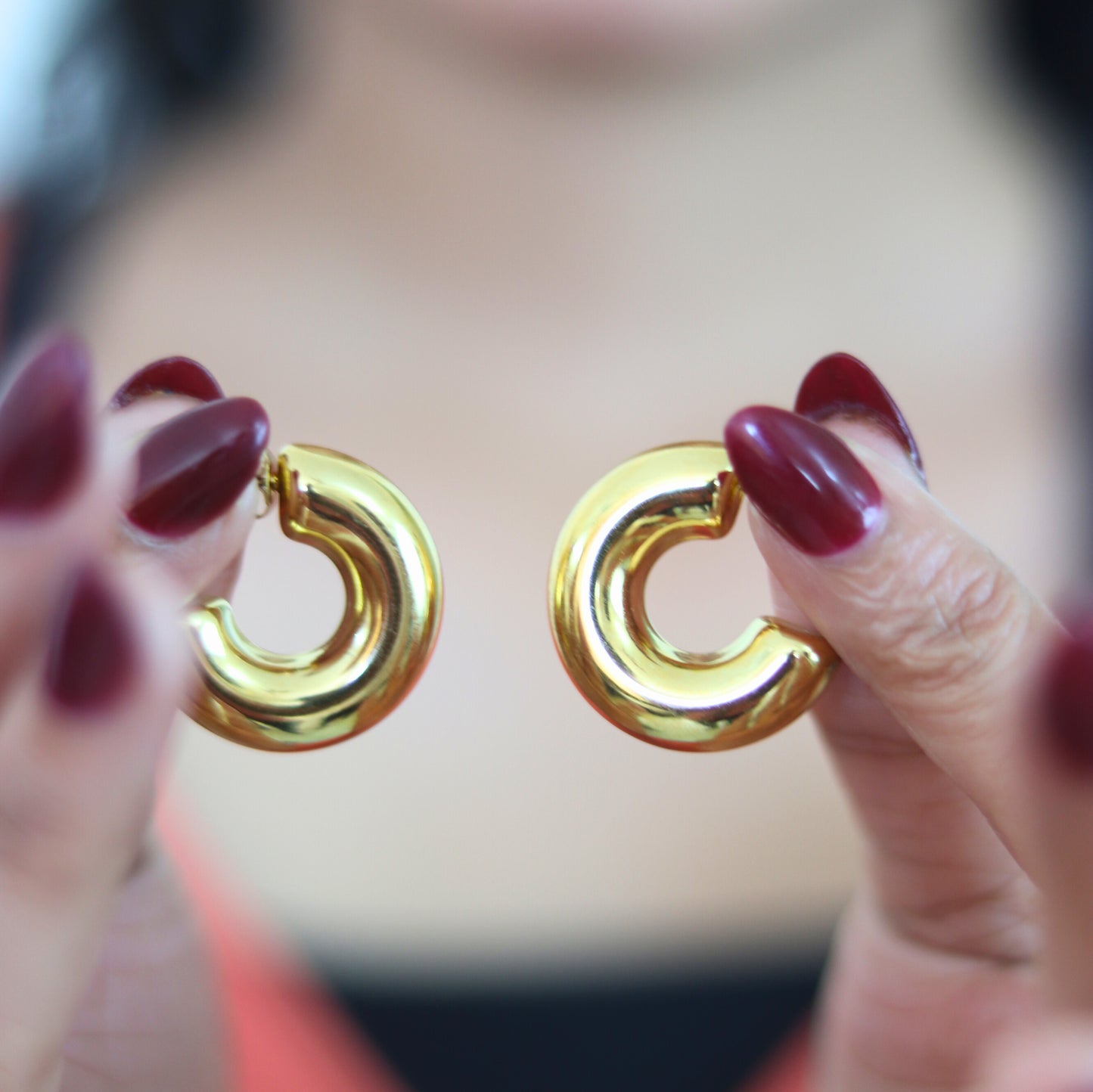 Opulent Arc Hoops | Hoop Earrings for women | Waterproof Jewellery