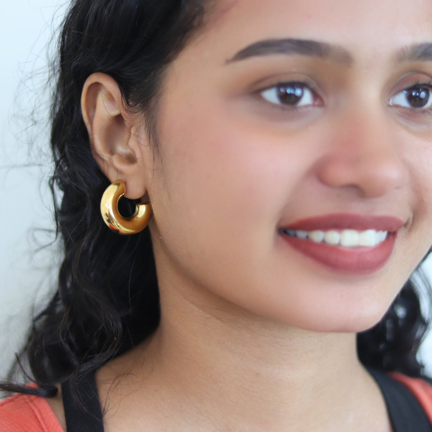 Opulent Arc Hoops | Hoop Earrings for women | Waterproof Jewellery
