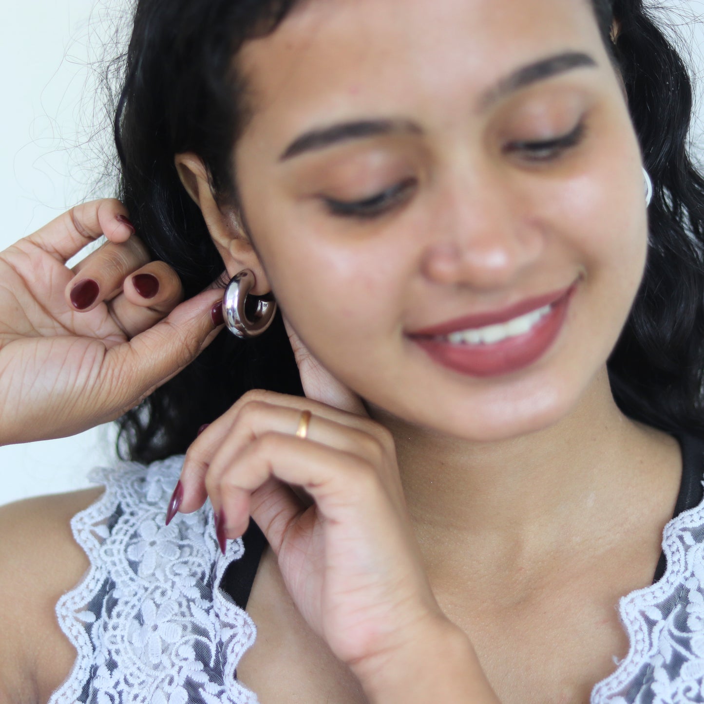 Opulent Arc Hoops | Hoop Earrings for women | Waterproof Jewellery