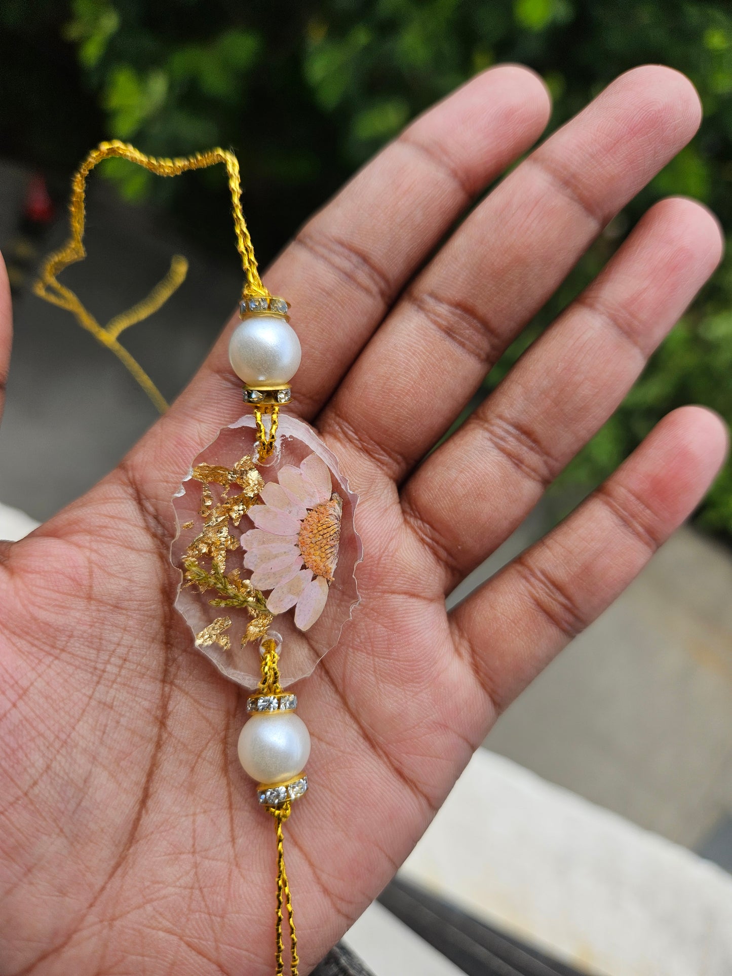Pastel Pink Daisy Rakhi