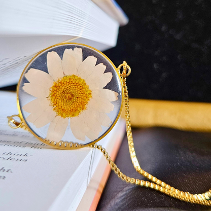 Peach Daisy Bracelet Collection | Real Flower Jewellery