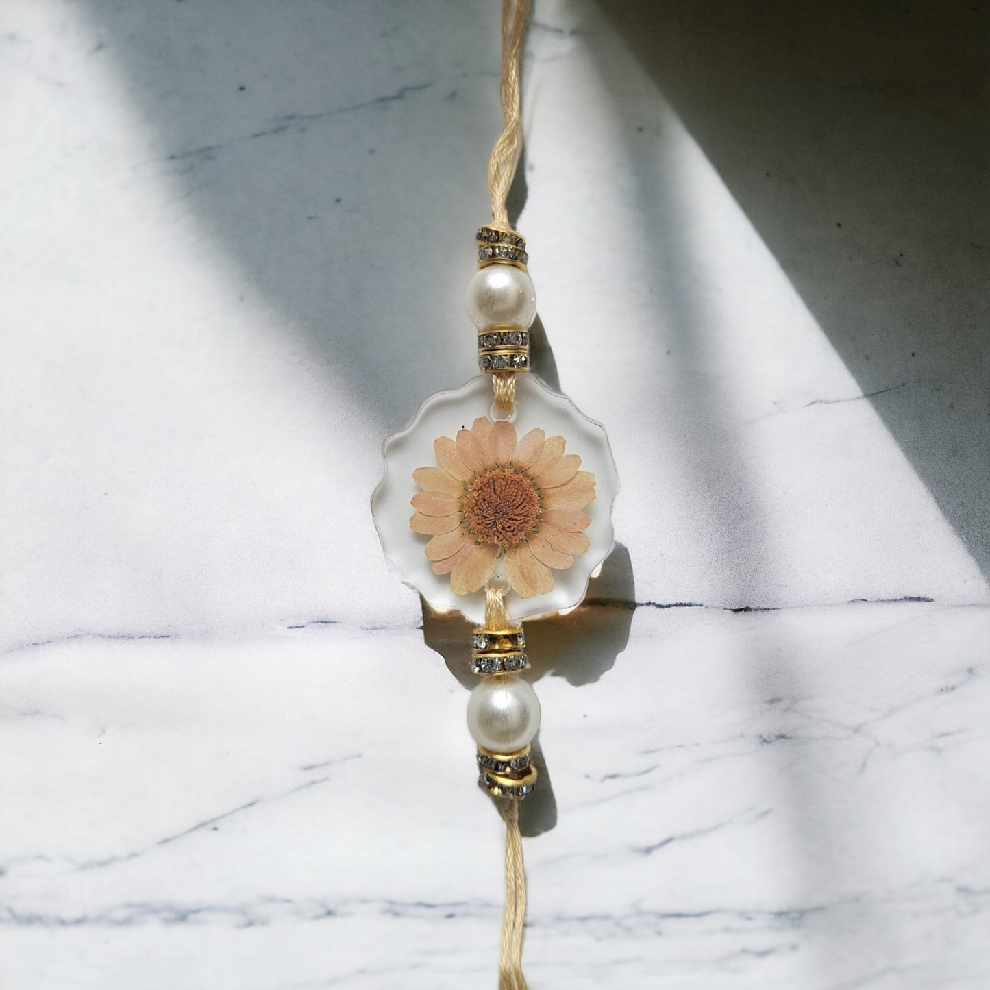 Peach Harmony Rakhi | Rakhi for Raksha Bandhan | Floral Rakhi | Brother sister | Elnorah Jewellery