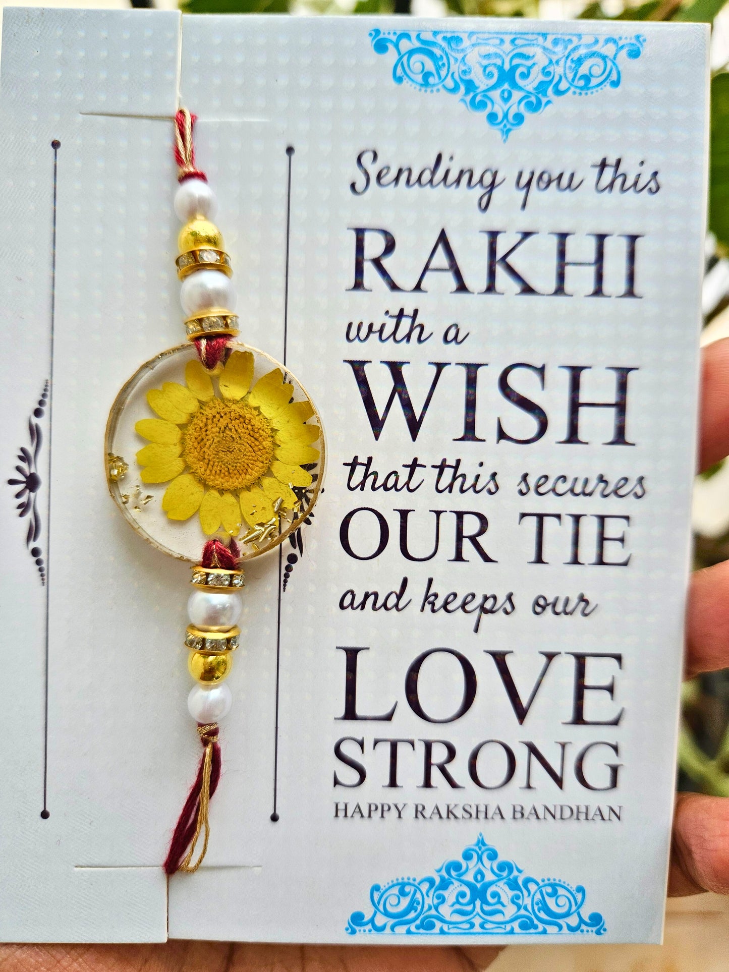 Radiant Daisy Rakhi | Raksha Bandhan 2024 | Floral Rakhi | Rakhi for brother and sister | Elnorah Jewellery