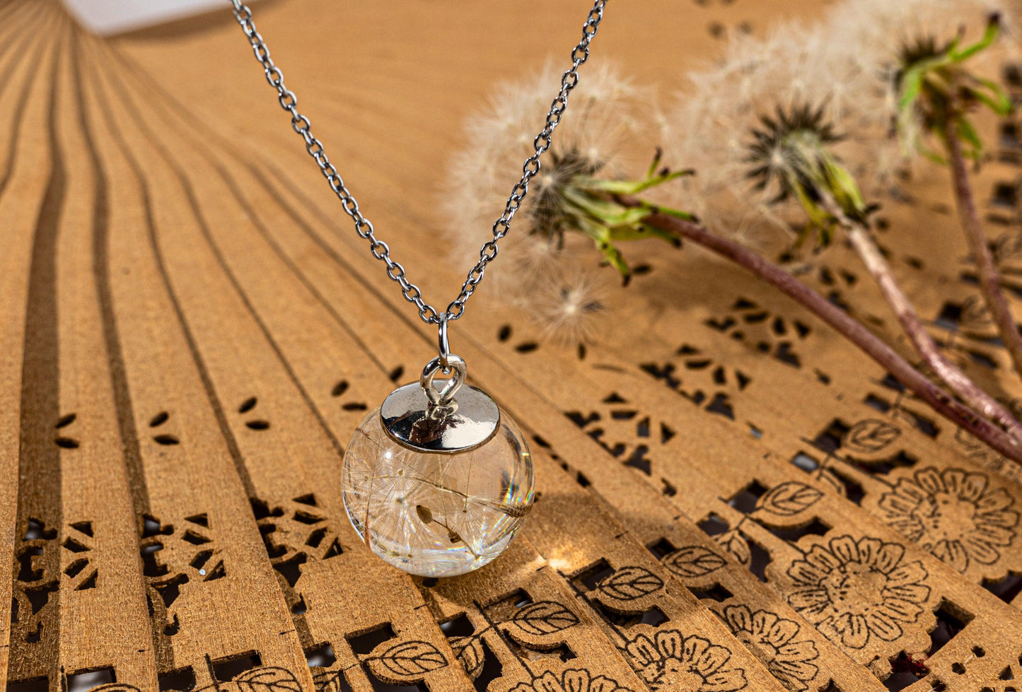 Dandelion Pendant | Real Flower Jewellery | Dandelion