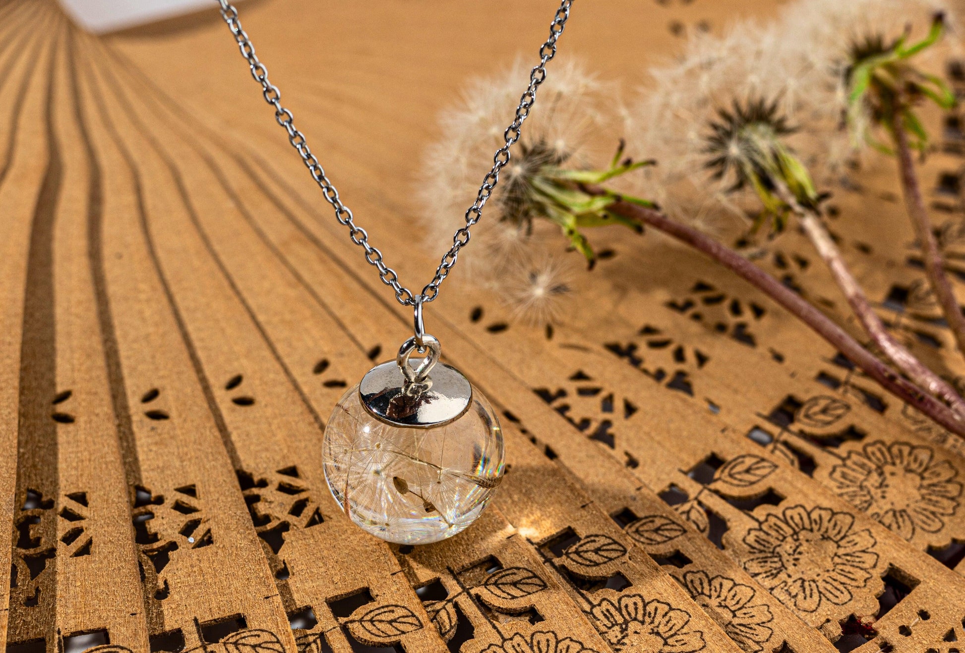 Dandelion Pendant | Real Flower Jewellery | Dandelion