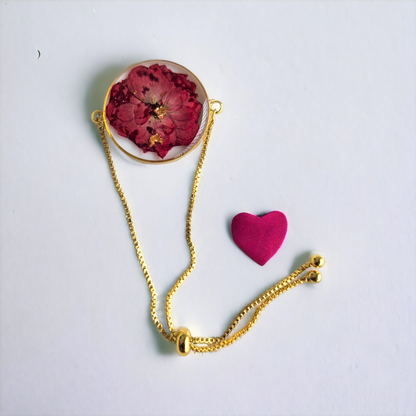 Rose Bracelet | Real Flower Jewellery | Real Rose Bracelet | Elnorah Jewellery
