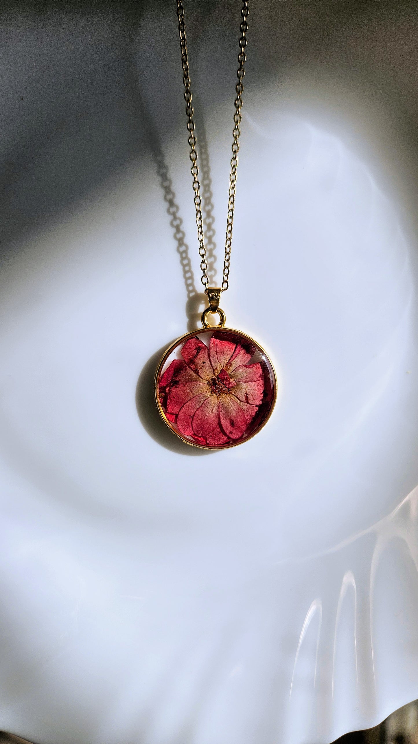 Rose Bloom Necklace | Real Flower Jewellery | Elnorah Jewellery | Real Rose Necklace