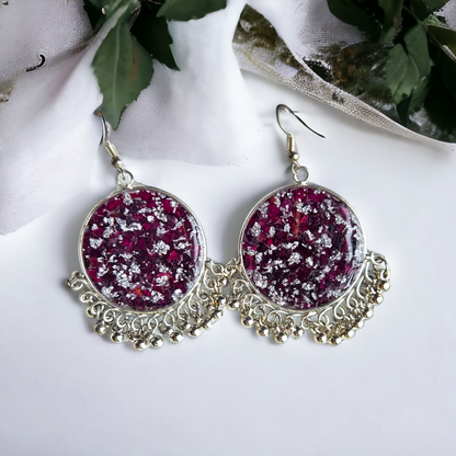 Rose Petals Jhumka | Real Flower Jewellery | Elnorah Jewellery