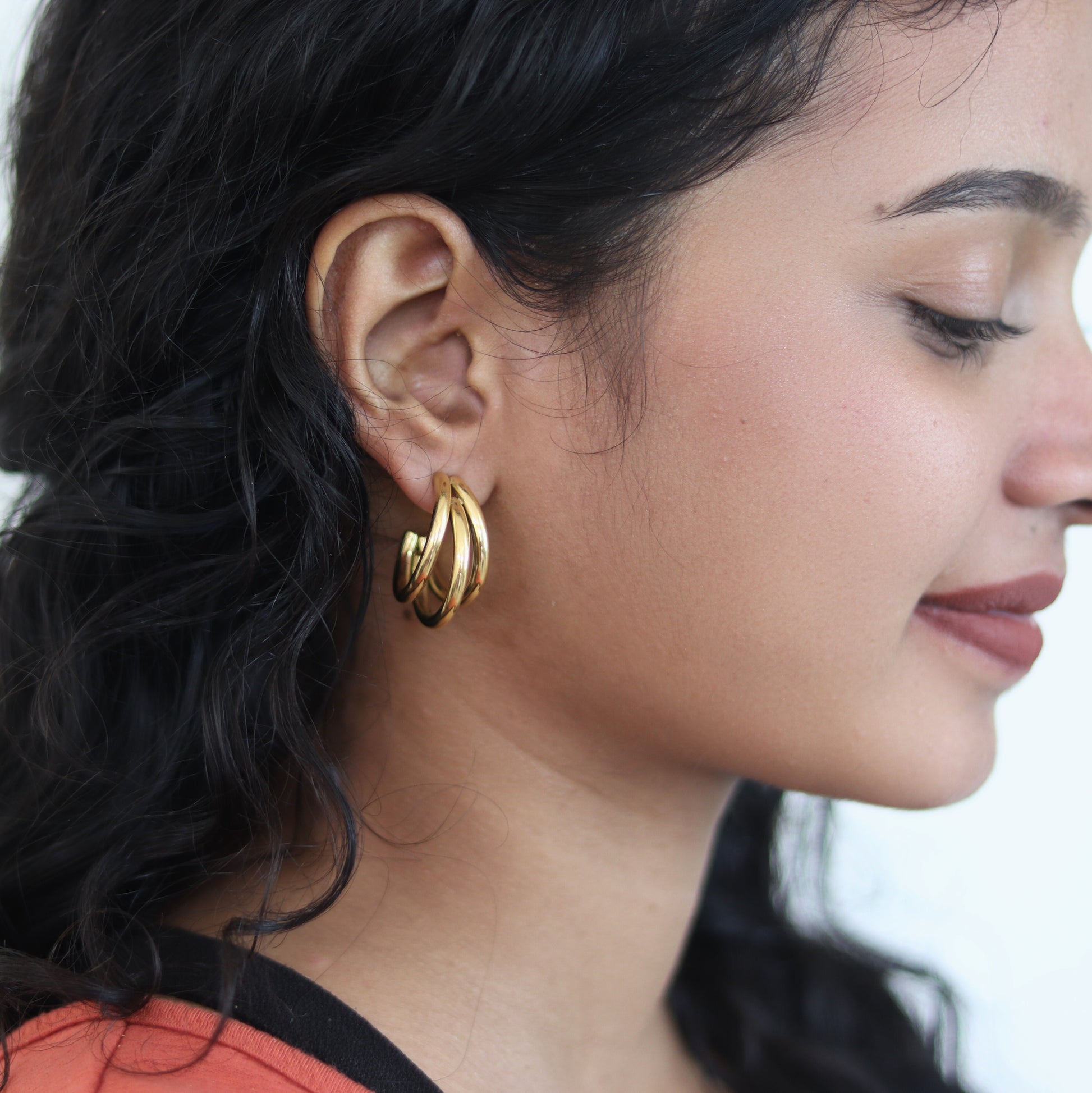 Twilight Twist Hoops | Waterproof fashion hoop earrings for women