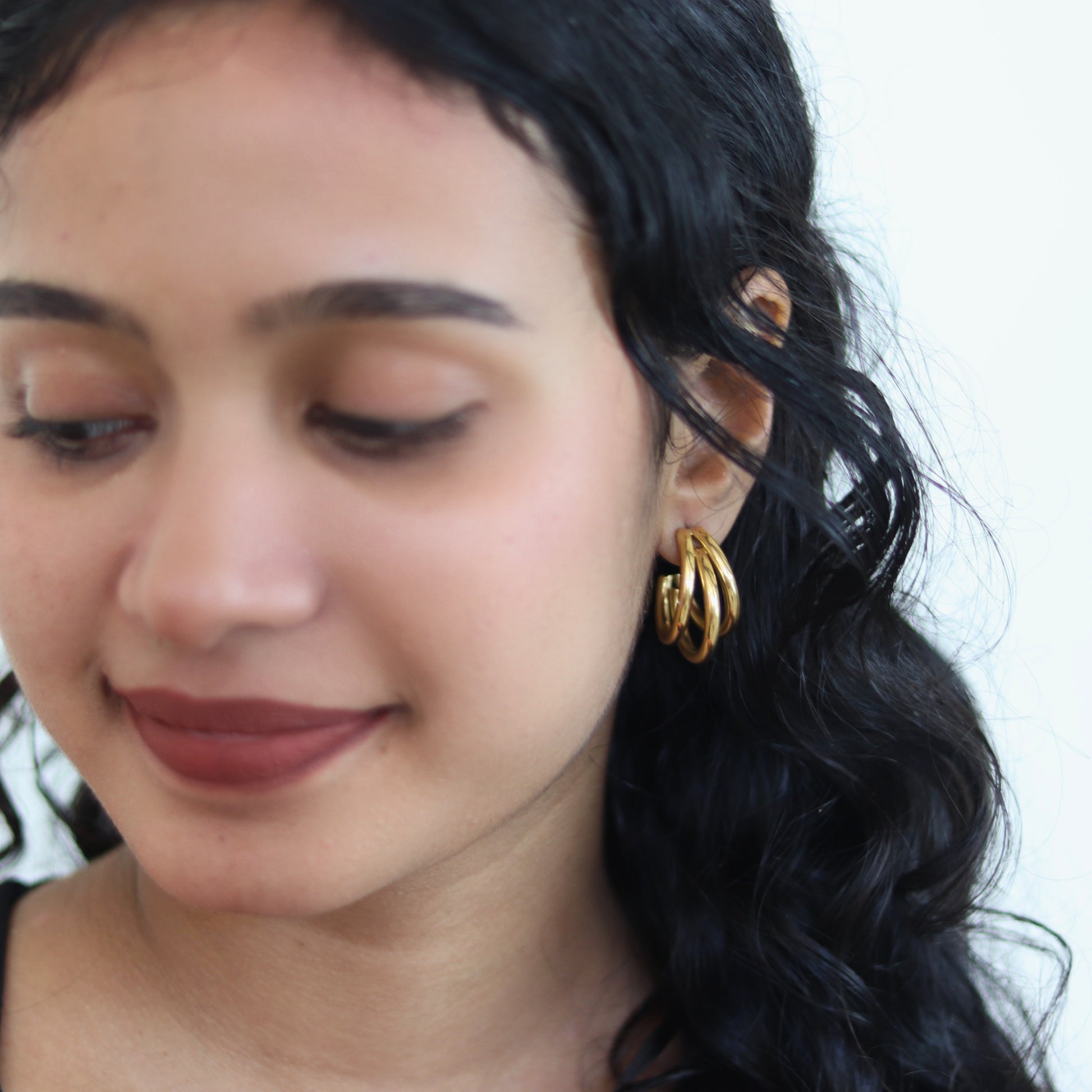 Twilight Twist Hoops | Waterproof fashion hoop earrings for women