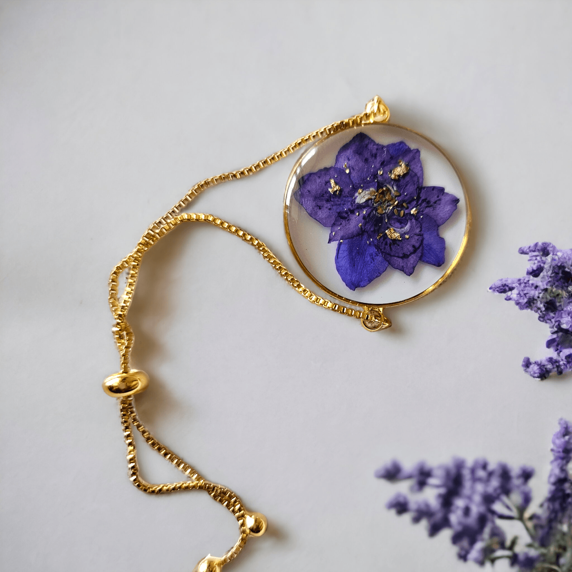 Water Lily Bracelet | Real Flower Jewellery | Water Lily Jewellery Set