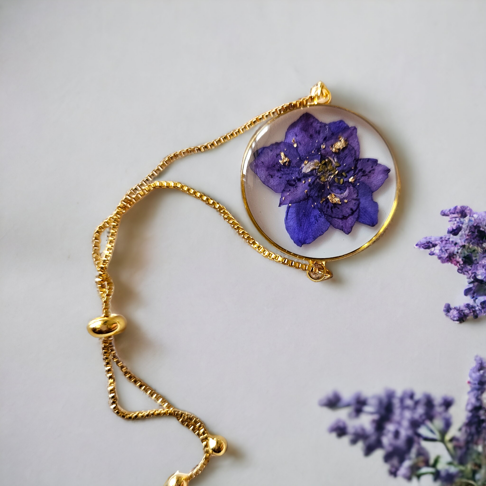 Water Lily Bracelet | Real Flower Jewellery | Water Lily Jewellery Set