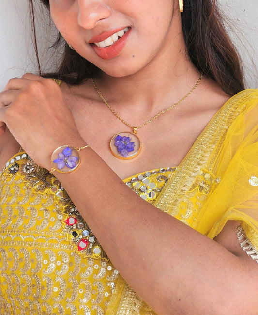 Water Lily Jewellery Set | Real Flower Jewellery