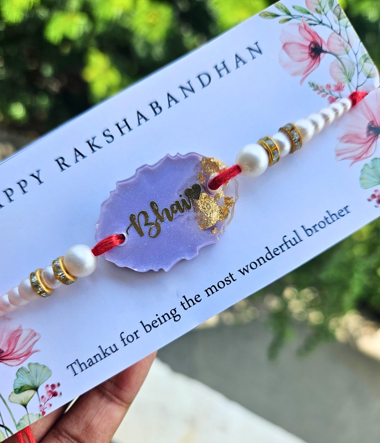 Pastel Lavender Bhai Rakhi