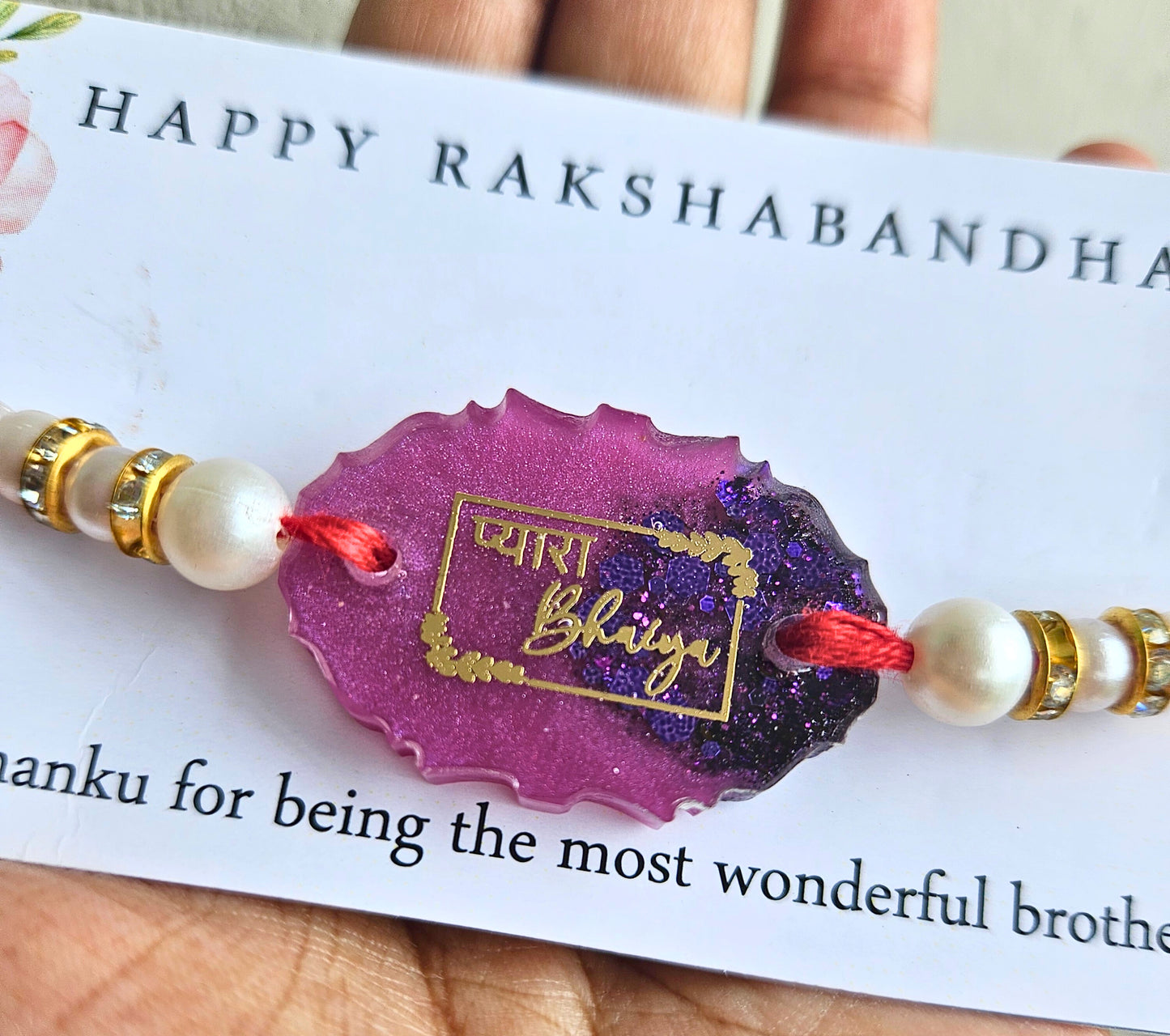 Enchanted Pink & Purple Pyara Bhaiya Rakhi