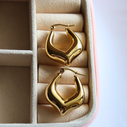 Golden Mirage Hoop Earrings