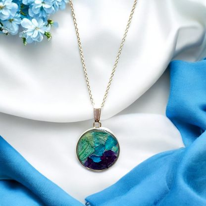 Blissful Orchid Pendant | Real Flower Jewellery | Botanical Necklace | Orchid | Elnorah Jewellery