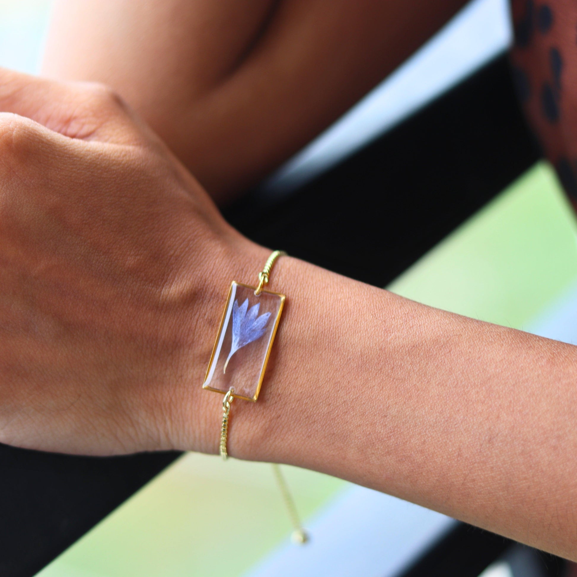 Blue Meadow Bracelet | Bracelet for women | Gifts for girlfriend and wife | Real Flower Jewellery