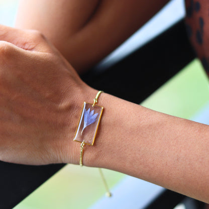 Blue Meadow Bracelet | Bracelet for women | Gifts for girlfriend and wife | Real Flower Jewellery