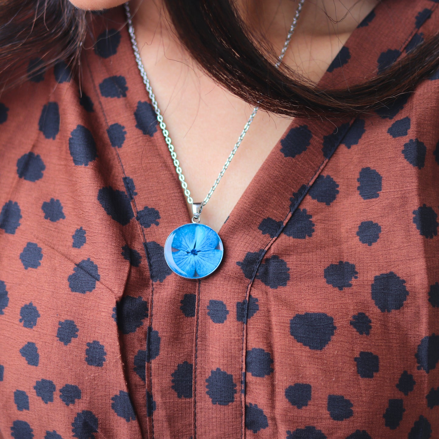 Blue Petal Harmony Necklace