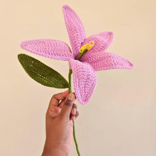 Blush Lily Crochet Flower | Valentines day gift | Gifts for her | Forver flower