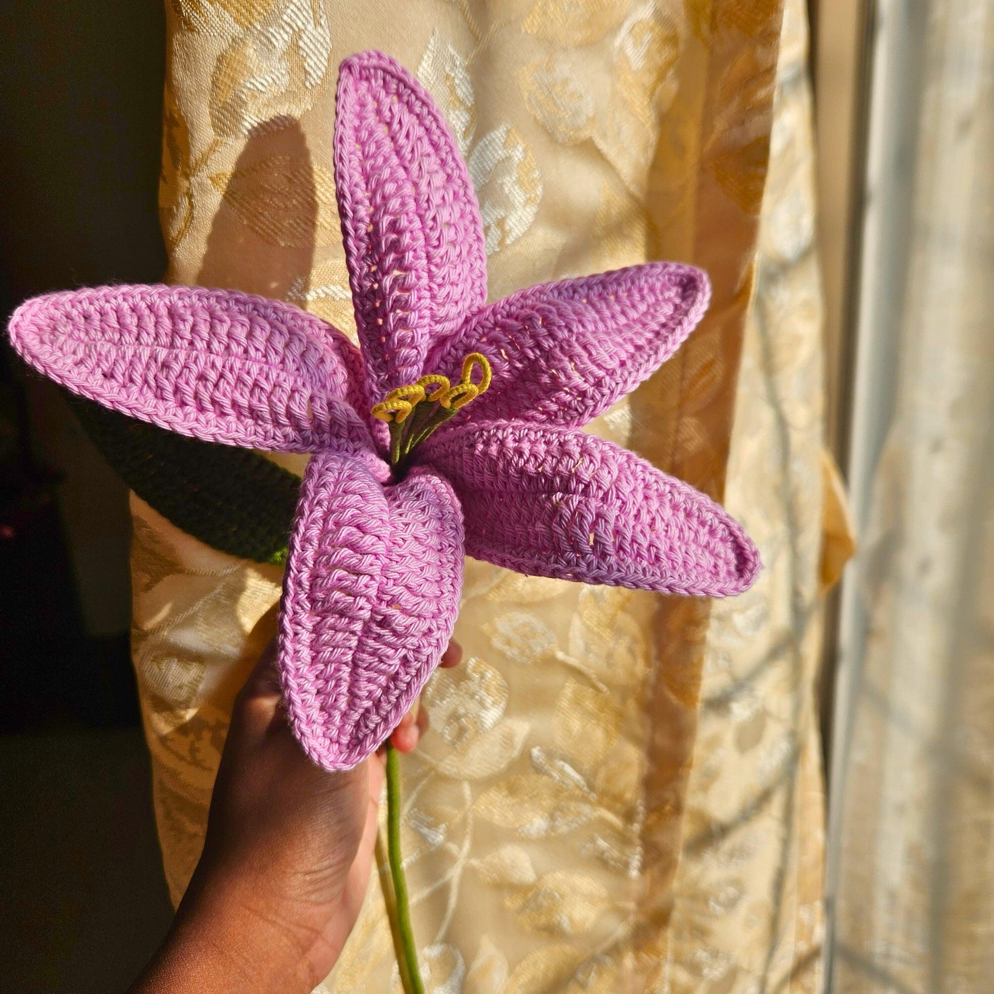 blush lily flower Blush Lily Crochet Flower – Handmade Forever Bloom for Gifting – Elnorah