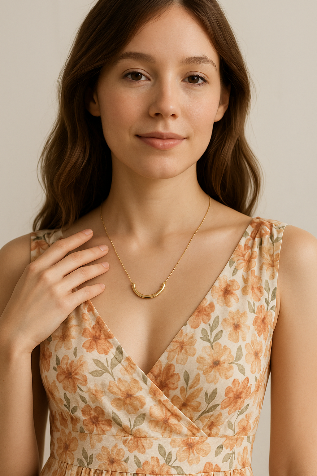 Eternal Curve Pendant | Waterproof stainless steel necklace for women
